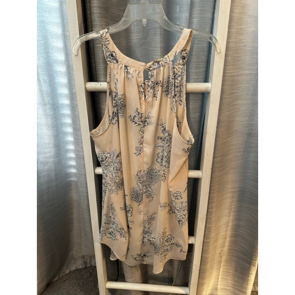 Torrid Plus 2X Blush Pink Black Floral Halter Neck Tank Top - Picture 5 of 12